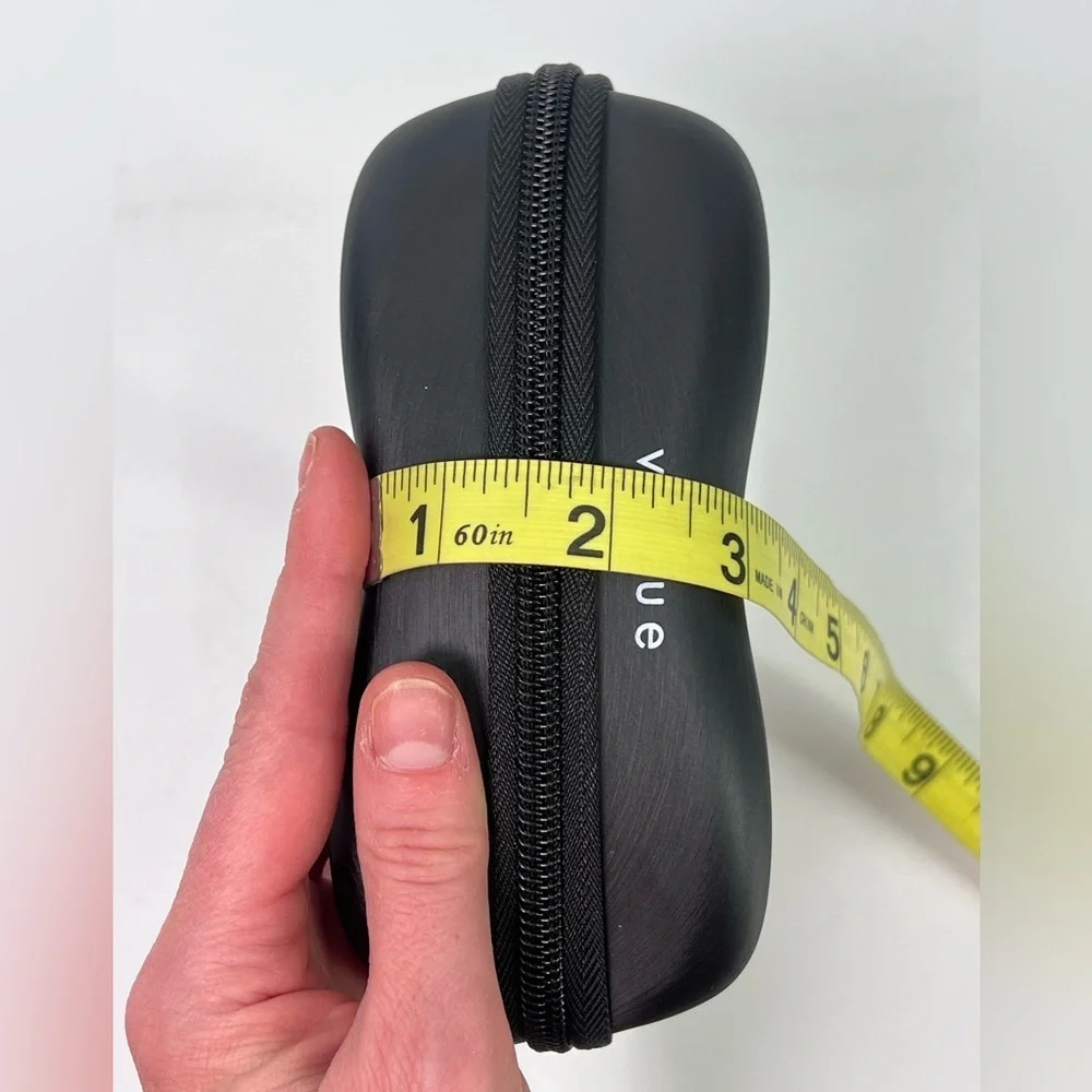 NEW Unused Vogue Black Clamshell Semi Hard Eyewear Glasses Case w Zipper